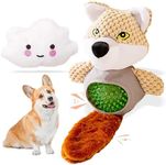 Dog Squeaky Toys,Dog Plush Toy,Indestructible Dog Squeaky Toys, Stuffed Animals Toys with Cotton Material and Crinkle Paper, Durable Chewing Toys