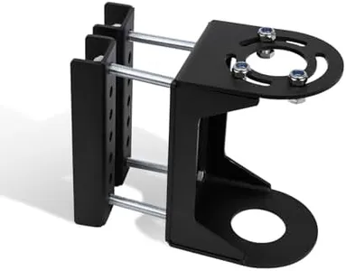 Autoholic Trailer Tongue Jack Stand Bracket Bolt-On Relocation Kit Fit for 3-Bolt and A-Frame Style Tongue Jack Black Steel Electric Trailer Jack Side Mounting Kit