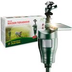 GARDIGO® Water Jet Animal Repellent Solar I Solar Powered Bird Repellent I Heron and Cat Deterrent for Garden | PIR Motion Sensor I Range up to 10 m I Bird Deterrent Cat Repellent