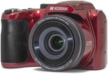 KODAK PIXPRO AZ255-RD 16MP Digital Camera 25X Optical Zoom 24mm Wide Angle Lens Optical Image Stabilization 1080P Full HD Video 3" LCD Vlogging Camera (Red)