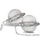 Tea Infuser - GLUBEE Stainless Steel Tea Strainer Food Grade Mesh Tea Filter (2-Pack, 4.5cm)