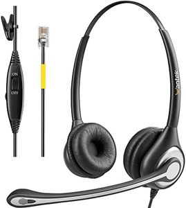 Wantek Wired Phone Headset with Microphone Noise Cancelling, RJ9 Telephone Headsets Compatible with Yealink T19P T20P T41P T29G T40G T42S T46S T48S T54W T57W Avaya J139 1608 9608G Grandstream Snom