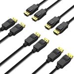 BENFEI DisplayPort to DisplayPort 1.8M Cable 5 Pack, DP to DP Male to Male Cable Gold-Plated Cord, Supports 4K@60Hz, 2K@144Hz Compatible for Lenovo, Dell, HP, ASUS and More