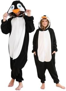 nmuauycu Unisex Kids Penguin Onesie Pajamas，Polar Fleece, Cosplay, Animal Onesie Halloween Costume, and Homewear