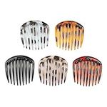 Jagowa 5PCS Twist Comb Hair Pins French Retro Celluloid Hair Twist Comb 9 Teeth Hair Clips Hair Accessories For Women Girls