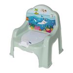 Potty Training Chair Toilet Seat Plastic Lid for Baby Children Toddlers Kids (Green)