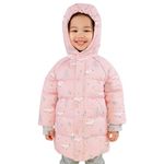 JAN & JUL Girls' Waterproof Insulated Winter Coat, Fleece Lined Puffer Jacket for Kids (Pink Forest, Size 5T)