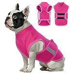 Hjumarayan Dog Jacket - Stretchy Dog Coat Lightweight Wrap Dog Vest with Reflective Strip Comfy Small Dog Coat Comfort Coats for Dogs, French Bulldog Clothes (Red XS)