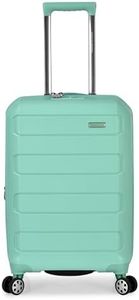 Traveler's Choice Pagosa Indestructible Hardshell Expandable Spinner Luggage, Mint, Carry-on