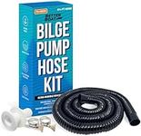 Bilge Pump Hose Kit for Boats Bilge Pump Hose Adapter with Thru Hull and Discharge Bilge Pump Outlet Fitting 6.5 Ft Hose 1-1/8 Bilge Hose or 3/4 Inch Option Jet Ski or Boat Bilge Pump Kit