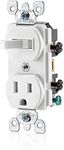 Leviton T5225-W Combination, 15 Amp
