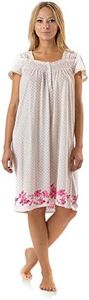 Casual Nights Women's Botanic Lace Short Sleeve Nightgown - Dot/Pink - XX-Large