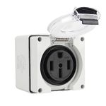 Afurkuot NEMA 14-50R Outlet Box 50 Amp Power Outlet Box Receptacle, ETL Listed 125/250V Power Outlet 14-50 Receptacle with Pre-Drilling Knockouts for Generator Power Adapter Cord EV Welding Machine