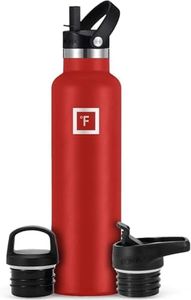IRON °FLASK Sports Water Bottle - 24 Oz - 3 Lids (Narrow Straw Lid) - Leak Proof Vacuum Insulated Stainless Steel - Hot & Cold Double Walled Insulated Thermos - Valentines Day Gifts for Him or Her