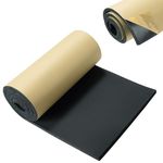 FLKQC Neoprene Foam Rubber Sheet with Adhesive | Sponge Neoprene, Foam Rubber Sheet, Cut to Multiple Dimensions and Lengths for DIY Padding Gaskets,Crafts (1/2" Thick x 12" Wide x 54" Length)