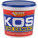 Everbuild KOS Fire Cement Cartridge – Ready to Use – Resistant to Temperatures Up To 1250˚C – Black – 2kg