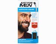 Just For Men Mustache & Beard Brush-In Color Gel M-45 Dark Brown 1 Kit