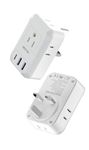 UK Travel Plug Adapter, BESTEK International Power Plug Adapter with 4 Outlets 3 USB Charger (1 PD 20W), Type G Plug Adapter Travel Essentials for UK to US