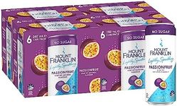 Mount Franklin Lightly Sparkling Water Passionfruit Mini Can Multipack 24 x 250 mL