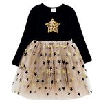 VIKITA Kids Girl Longsleeve Casual Winter Tutu Party Dress for Children 2-8 Years LH4880-4T