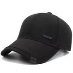 ketmart Hat for Men Woman Sports Cap Sun Hat Quick Drying Soft Polyester Fiber Adjustable for Men and Women(Color_Black)