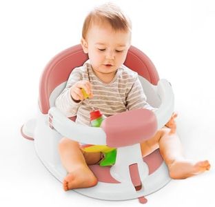 Baby Bath Seat for Babies: Non-Slip Infant Bathtub Chair with Suction Cups, Safe & Comfortable Baby Bath Support, Ideal for Sitting Up, Easy to Clean, Stable Design, Pink (6-24 Months)