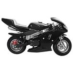 HshDUti Mini Motorcycle for Adults, 50cc 2-Stroke Pocket Bike, Gas Pocket Bike, Strong Dual Brake Mini Bike for Kids,Mini Motorcycles for Kids, Racing Max Speed 20Mph, Max Weight 170 LB Black A