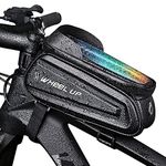 PROBEROS® Cycle Frame Bag, Bicycle Storage Bag with 6.5'' Waterproof TPU Touch Screen & Double Zipper Design, Cycle Mobile Holder Bag for All Phones Upto 6.5 Inches Cycle Accessories(Black-12)