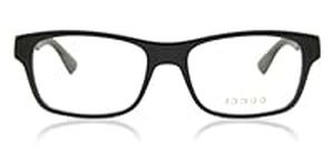 Gucci GG0006ON-002 Black Rectangular Men's Eyeglasses, Black, 53mm