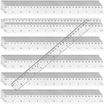 KEILEOHO 120 Pack 12 Inches Clear Plastic Ruler, Straight Ruler with Centimeters and Inches, Flexible Ruler Measuring Tool Rulers Bulk for Classroom, Home, Office