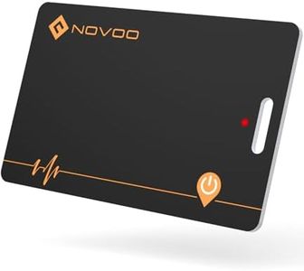 NOVOO Wallet Tracker Card, Rechargeable Wallet Finder (Wireless Charging), Bluetooth Tracking Card - 1.9mm Thin, IP68 Waterproof(Only iOS, Apple Find My), Anti-Loss GPS Air Tag for Passports, Luggage