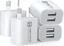 HEYMIX Dual USB Wall Charger, 4-Pac