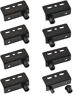 UFURMATE Iron Pivot Hinge, 4 Sets Concealed Shaft Cabinet Door Pivot Hinges Cabinet Wooden Door Hinges with Pin Door Hinges with Socket for Cantilever Wooden Door (Black)