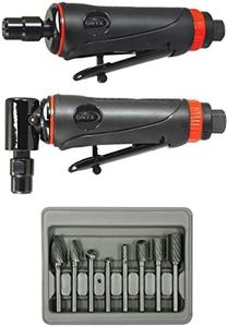 Astro Pneumatic Tool 219 ONYX 3pc Die Grinder Kit w/ 90° Die Grinder, Die Grinder & 8pc Double Cut Carbide Rotary Burr Set