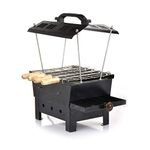 wellberg Electric & Charcoal Barbeque (2 in 1 BBQ) Multi Purpose Black