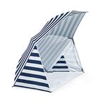 ONIVA - a Picnic Time brand Brolly Sunshelter, Navy and White Stripe