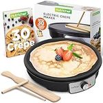 nutrichef Electric Crepe Maker Pan 