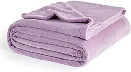 Bedsure Fleece Blanket King Size for Bed - Soft Cosy Fluffy Throw Blankets, Warm Large Throws for Audlts, Light Purple, 270x230 cm