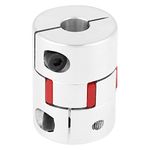 Aluminium Plum Flexible Shaft Coupling, Flexible Shaft Coupling OD30mm x L40mm Hole Diameter 10mm-14mm CNC Stepper Motor Coupler Connector