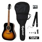 Epiphone FT-100 Acoustic Guitar Player Pack, Vintage Sunburst