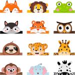 Animal Party Hats for kids - 24Pcs Jungle Theme Party Animal Headband, Jungle Safari Animal Birthday Party Paper Crown for Kids Animal Decoration, Birthdays Christmas Festive Celebrations