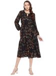 Style Blush Women's Georgette Maxi Dress (XL) Black