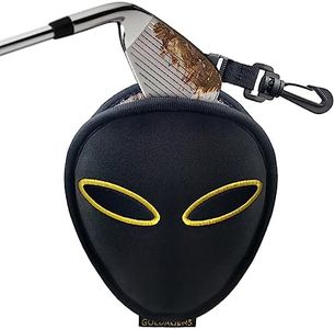 GOLDALIENS Golf Club Cleaner & Ball Cleaning Bag,Original Three-Layer Fabric Waterproof Technology,Golfer's Ultimate Green Clean Scrub Equipment Accessories (Black)