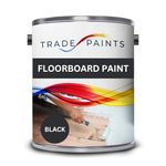 Floorboard Paint for Wooden Floors - Attractive Satin Finish (5 Litre, Black)