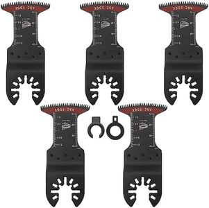 EMSea 5pcs Saw Blade Universal Special Tooth 35mm Multitool Saw Blades for Wood and Plastic Cutting Compatible with Fein Compatible with Ryobi Compatible with Milwaukee