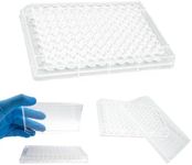 Kashi Scientific Clear 96-Well Microplate with Lids, 250ul Sterile Microplate with Flat Bottom [Pack of 10]