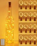 Kolpop [16 Pack] Bottle Lights with Cork, Cork Lights for Wine Bottles, 2m 20 LED Copper Wire Battery Powered String Fairy Lights for Party Wedding Christmas Table Centrepiece Decoration (Warm White)