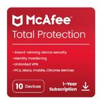 McAfee Total Protection 2024 | 10 Devices | Antivirus Internet Security Software | Unlimited VPN | 1 Year Subscription | Activation Code by email