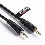 rhinocables Aux Cable 3.5mm Gold Audio Stereo Jack Cable, Male to Male for Car, Headphone, Earphones, Smartphone, Tablet, Headset, MP3, MP4, TV Speaker, Home Stereos, MP3, HiFi (1.2m)