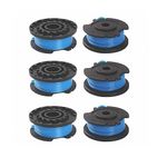 CwhaleCblu 0.065" Single Line Auto-Feed Replacement Trimmer Spool 29092 for Greenworks Weed Eater String 24V and 40V Trimmer 6 Packs